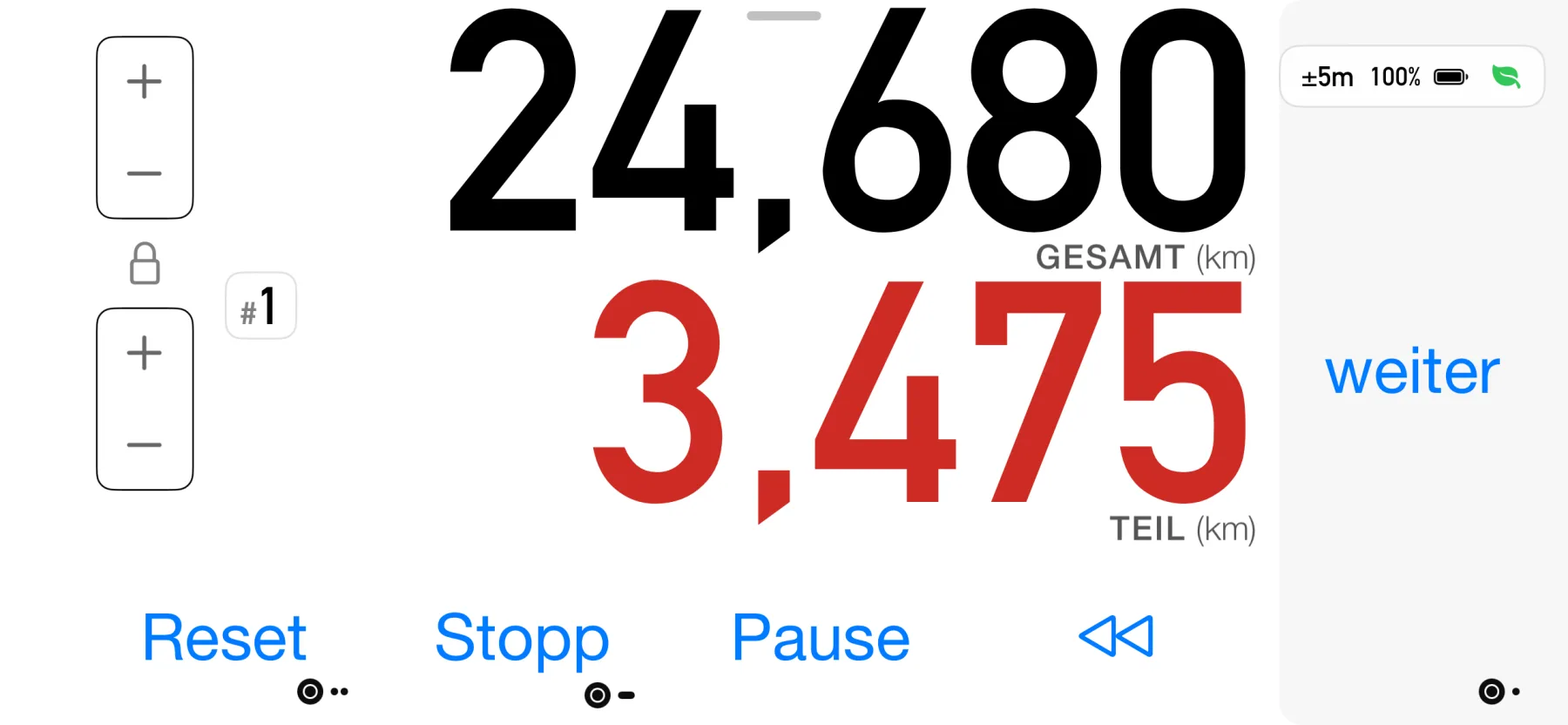 3pMaster Fahr-Dashboard auf dem iPhone