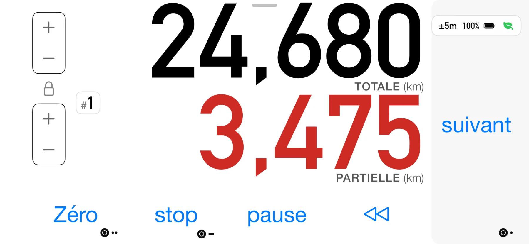 Tableau de bord de conduite 3pMaster sur iPhone